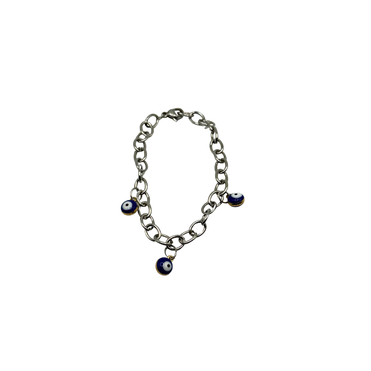 Evil Eye Silver Link Bracelet - Image 4