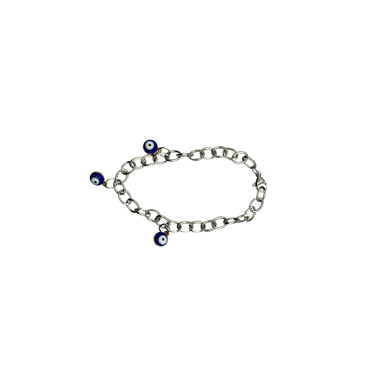 Evil Eye Silver Link Bracelet - Image 2