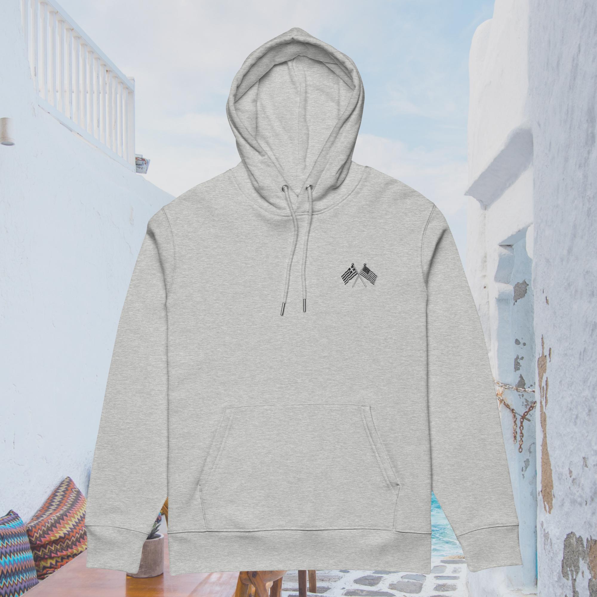 Greek American Hoodie – Sustainable Organic Cotton Streetwear - Image 5