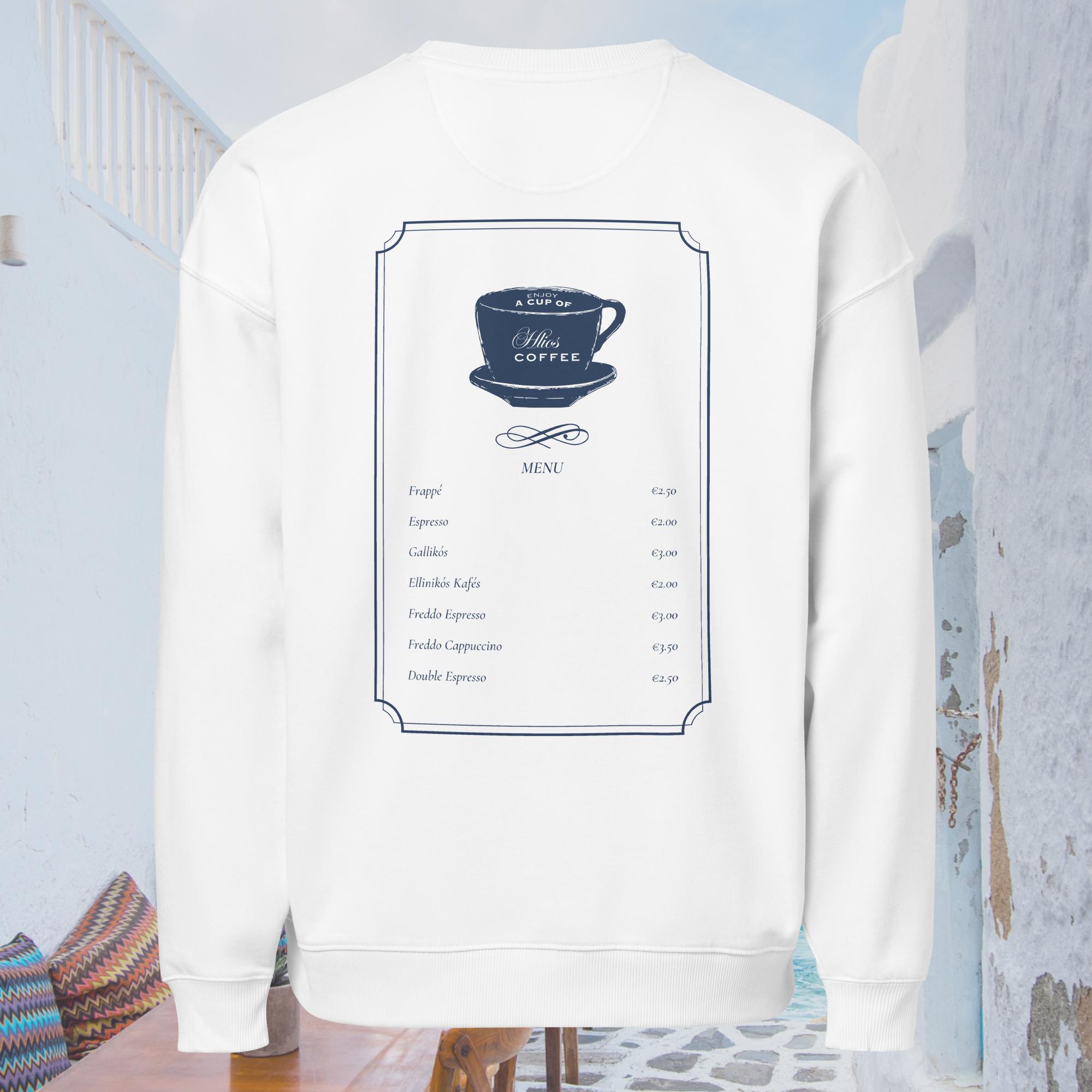 Hlios Coffee + Menu Oversized Sweatshirt - Image 2