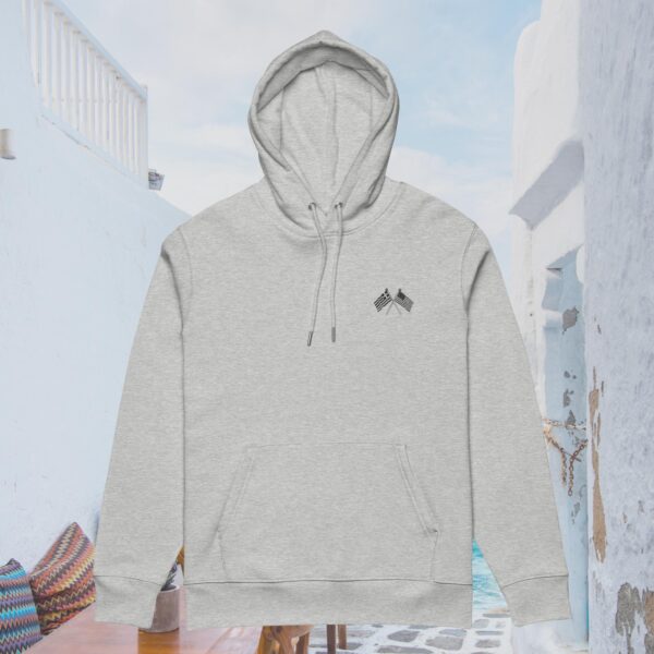 Greek American Hoodie – Sustainable Organic Cotton Streetwear - Image 5